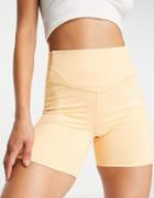 Adidas Training Hyperglam 3 Stripe Legging Short In Orange