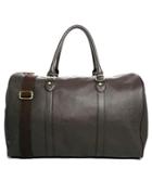 Asos Smart Leather Look Holdall - Chocolate