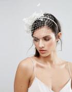 Vixen Fascinator Headband With Veil - Cream