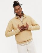 New Look Funnel Neck Sweatshirt In Stone-neutral