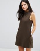 Love & Other Things High Neck Shift Dress - Green