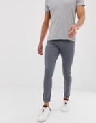 Asos Design Super Skinny Jeans In Gray - Gray