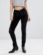 Brave Soul Velvet Skinny Jeans - Black