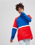 Asos Longline Long Sleeve T-shirt With Bright Color Block - Blue