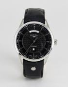 Roamer Watch With Black Leather Strap - Black