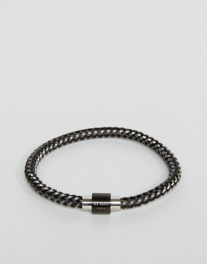 Ted Baker Woven Bracelet In Black - Black