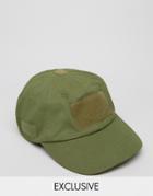 Reclaimed Vintage Baseball Cap With Velcro Green - Green