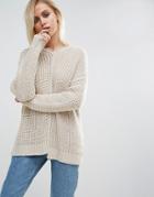 Asos Sweater With Reconstructed Detail - Beige
