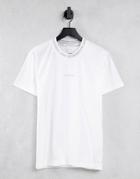 Calvin Klein Jeans Jacquard Neck Logo T-shirt In White
