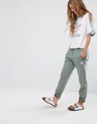 Adidas Originals Sweat Pants In Khaki - Green