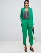 Selected Femme Double Breasted Cigarette Pants - Green