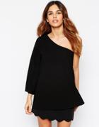 Asos One Shoulder Tunic - Black