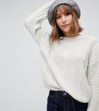 Reclaimed Vintage Inspired Sweater In Cable Knit - Cream