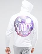 Asos Oversized Hoodie With Ibiza Space Print - White