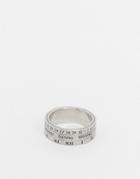 Asos Design Stainless Steel Spinner Ring In Silver Tone