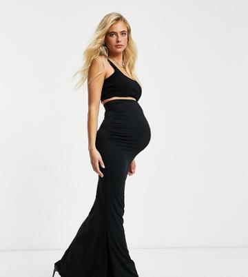 Club L London Maternity Maxi Skirt In Black