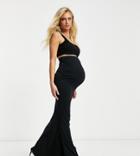 Club L London Maternity Maxi Skirt In Black