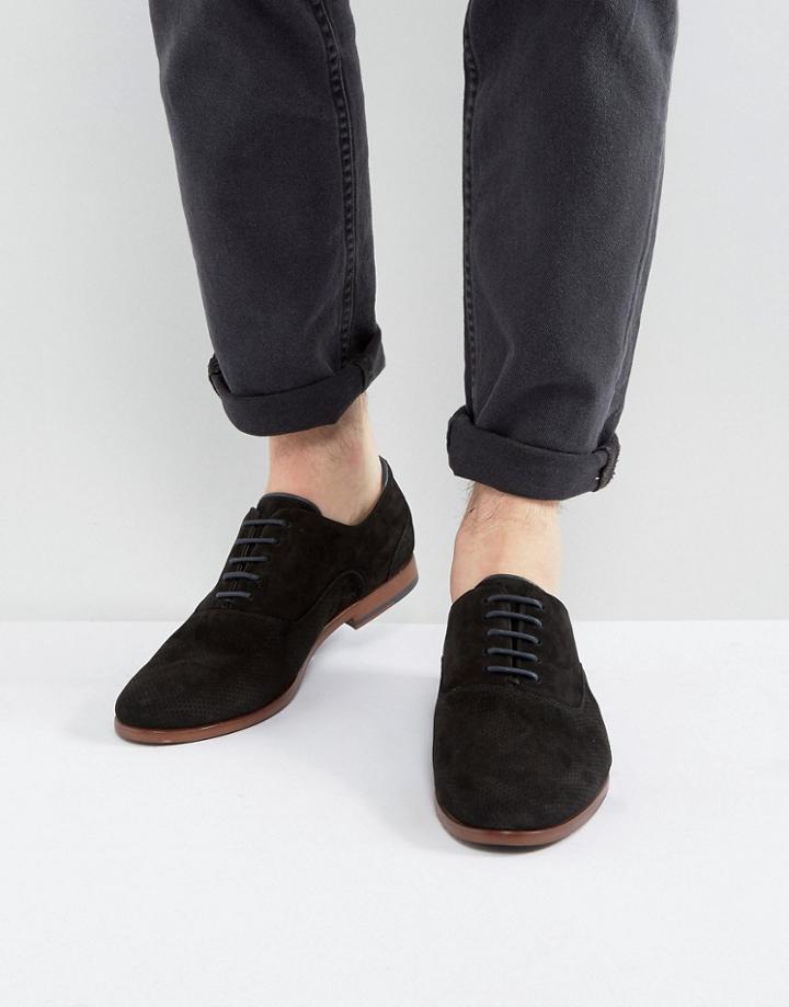 Aldo Coallan Derby Shoes In Black Suede - Black
