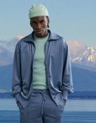 Asos 4505 Jersey Track Jacket With High Collar-blue