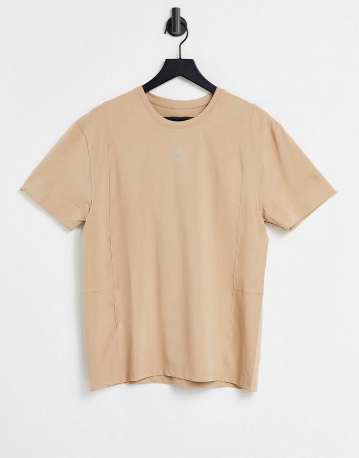 Asos 4505 Easy Fit Yoga T-shirt In Soft Touch Jersey-neutral