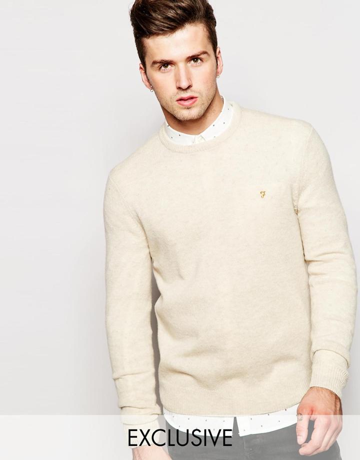 Farah Sweater In Lambswool Exclusive - Oatmeal