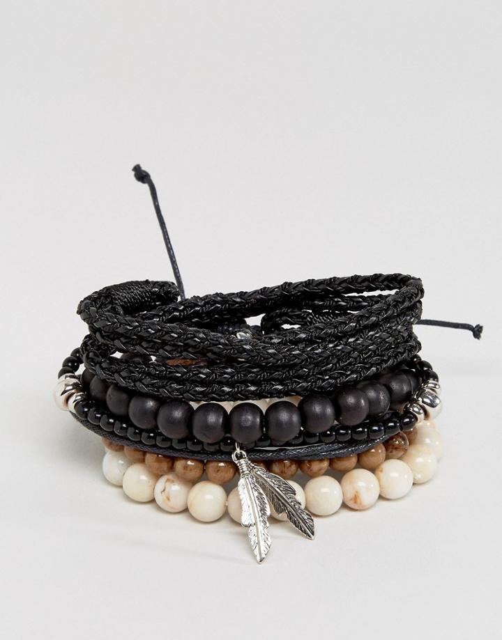 Aldo Beaded Bracelet In 6 Pack - Multi