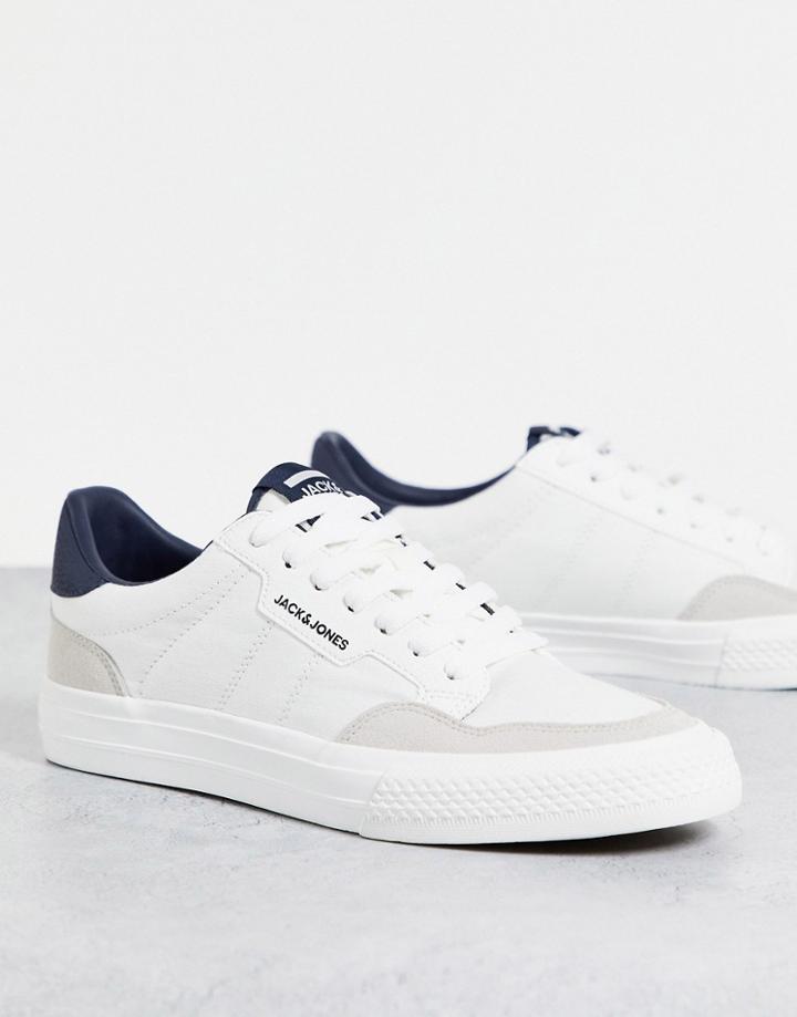 Jack & Jones Micromesh Sneakers In White