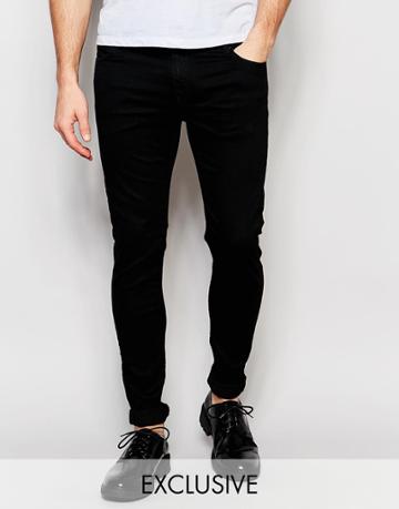 D.i.e. Storm Extreme Super Skinny Jeans In Black Rinsewash - Black Rinse
