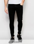 D.i.e. Storm Extreme Super Skinny Jeans In Black Rinsewash - Black Rinse