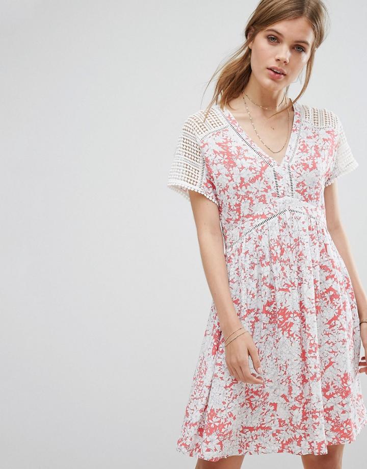 Suncoo Printed Mini Dress - Pink