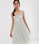 Needle & Thread Sequin Midi Dress In Mint Green