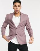 Harry Brown Skinny Fit Suit Jacket-pink