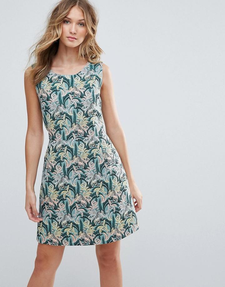 Deby Debo Tigre Palms Print Mini Dress - Green