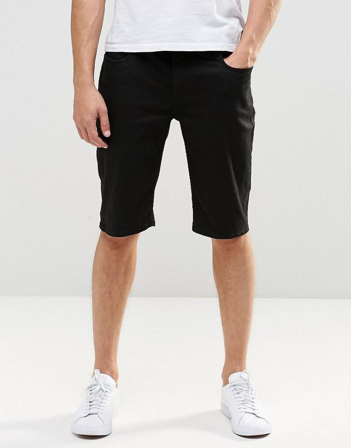 Element Chino Shorts In Slim Fit In Black - Black