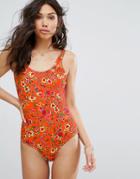 Warehouse Ditsy Floral Swimsuit - Multi