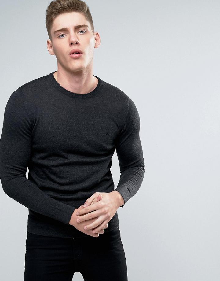 Lindbergh Sweater In Gray Merino Wool - Gray