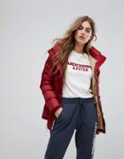 Abercrombie & Fitch Core Padded Jacket - Red