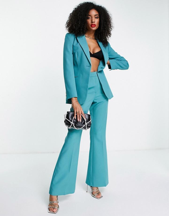 Asos Design Pop Suit Blazer In Teal-green