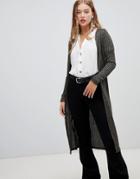 New Look Metallic Midi Cardigan - Gold