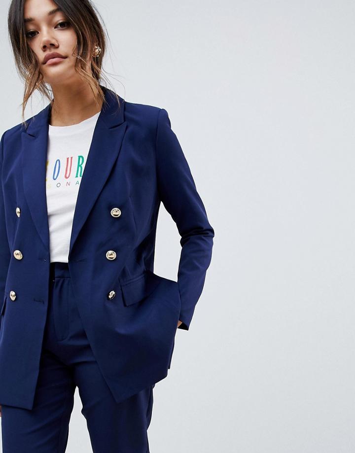Amy Lynn Double Breasted Blazer - Navy