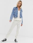 Asos Design Knitted Sweatpants In Recycled Blend - Cream