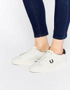 Fred Perry Spencer Leather White Navy Sneakers - White
