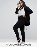 Asos Curve Legging With Tipped Elastic Waistband - Black