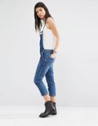 Mango Thin Strap Overall - Blue Wash