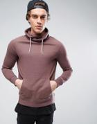 New Look Funnel Neck Sweatshirt In Light Brown - Purple
