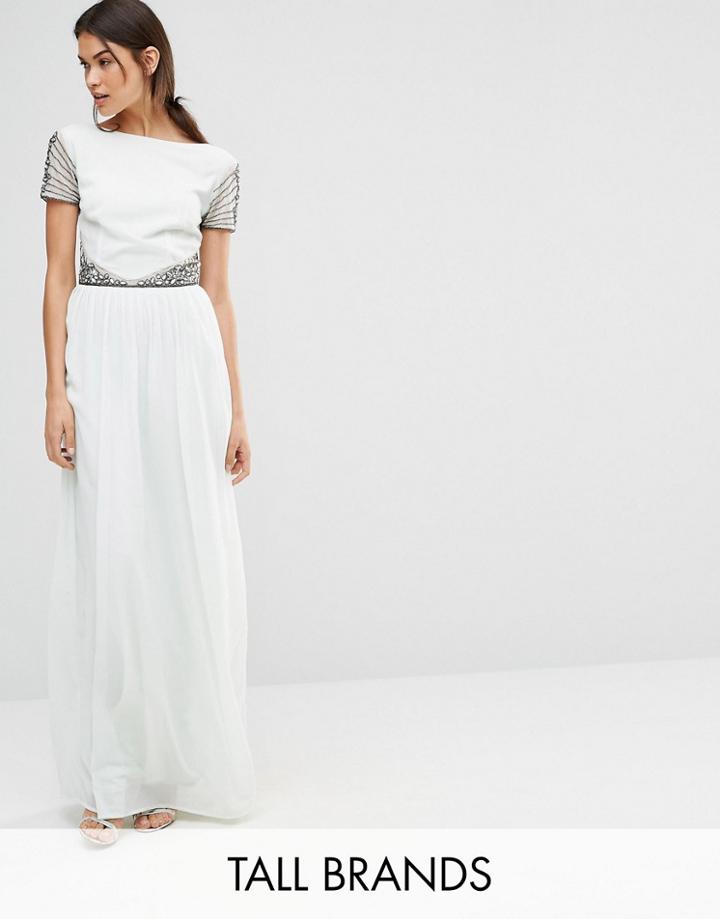 Maya Tall Maxi Dress With Embellishment - Green