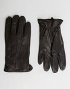 Jack & Jones Gloves In Leather - Black