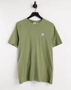 Adidas Originals Essentials T-shirt In Khaki-green