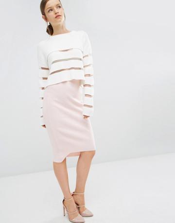 Asilio Bridge Of Lies Knitted Pencil Skirt - Pink