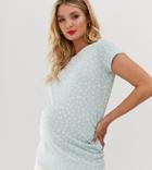 New Look Maternity Floral Tee In Green Pattern
